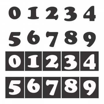 Numbers 0-9 Template Set
